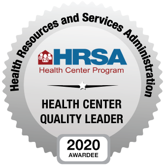 HRSA HEALTH CENTER
QUALITY LEADER badge 2018 awardee