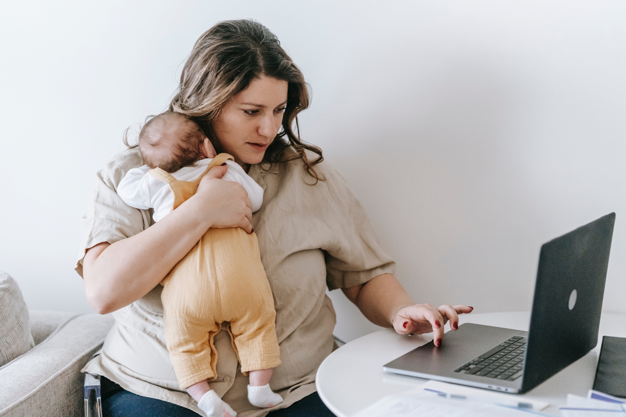 patient portal - mother on laptop